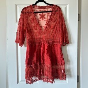 Lace Swimwear Cover Dress